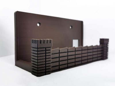 Veggfeste til Nintendo Switch (Mario castle) med holder til spillkort