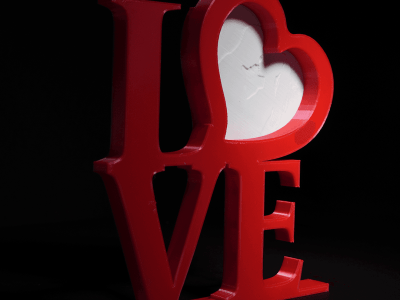 Lithophane Love Sign