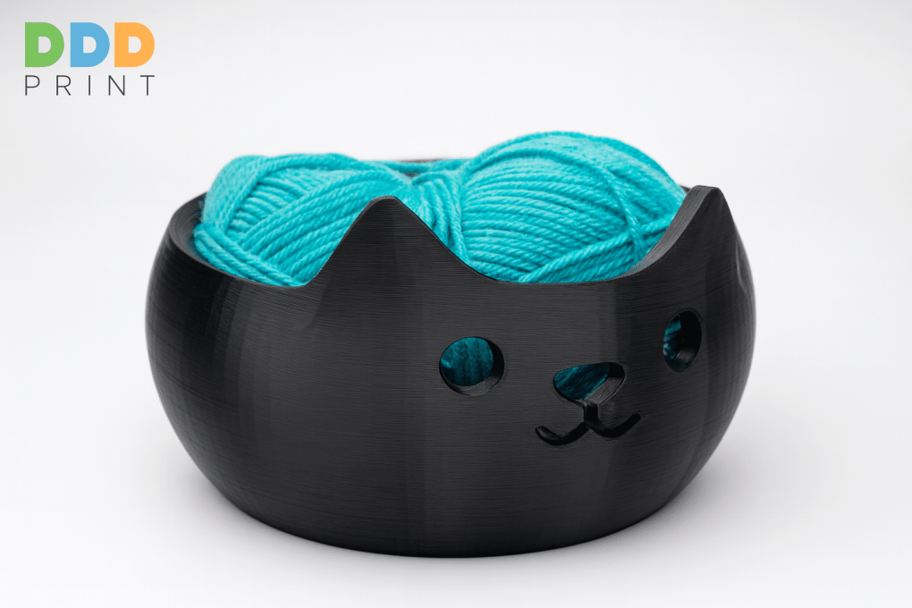 Bolle/Skål til garn i katteform