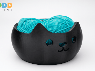 Bolle/Skål til garn i katteform