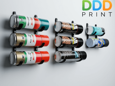 Veggfeste til sprayboks