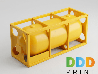 Conteiner 20 feet with tank HO model train