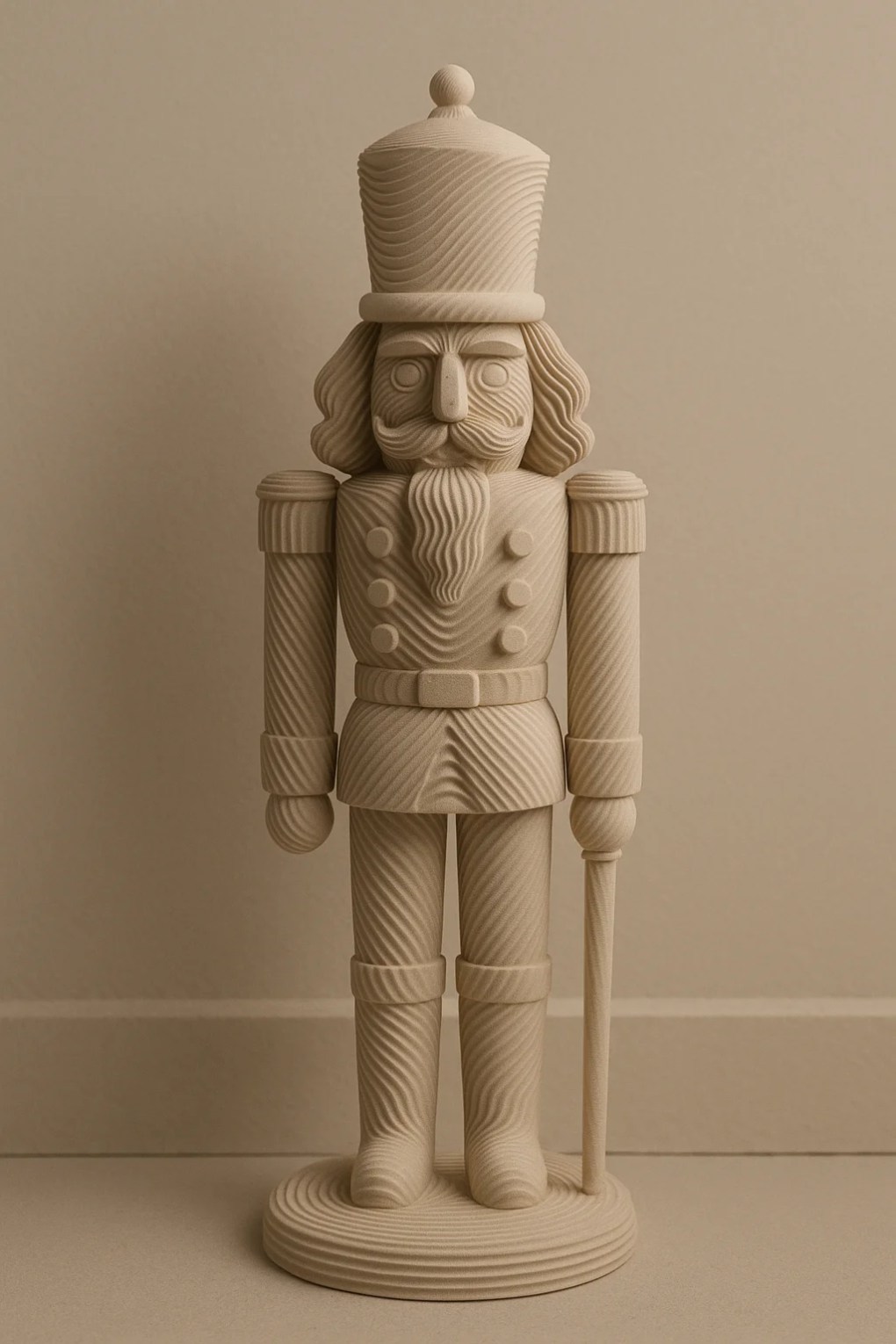 Minimalist 3D Printed Nutcracker Figurine - Bilde 4