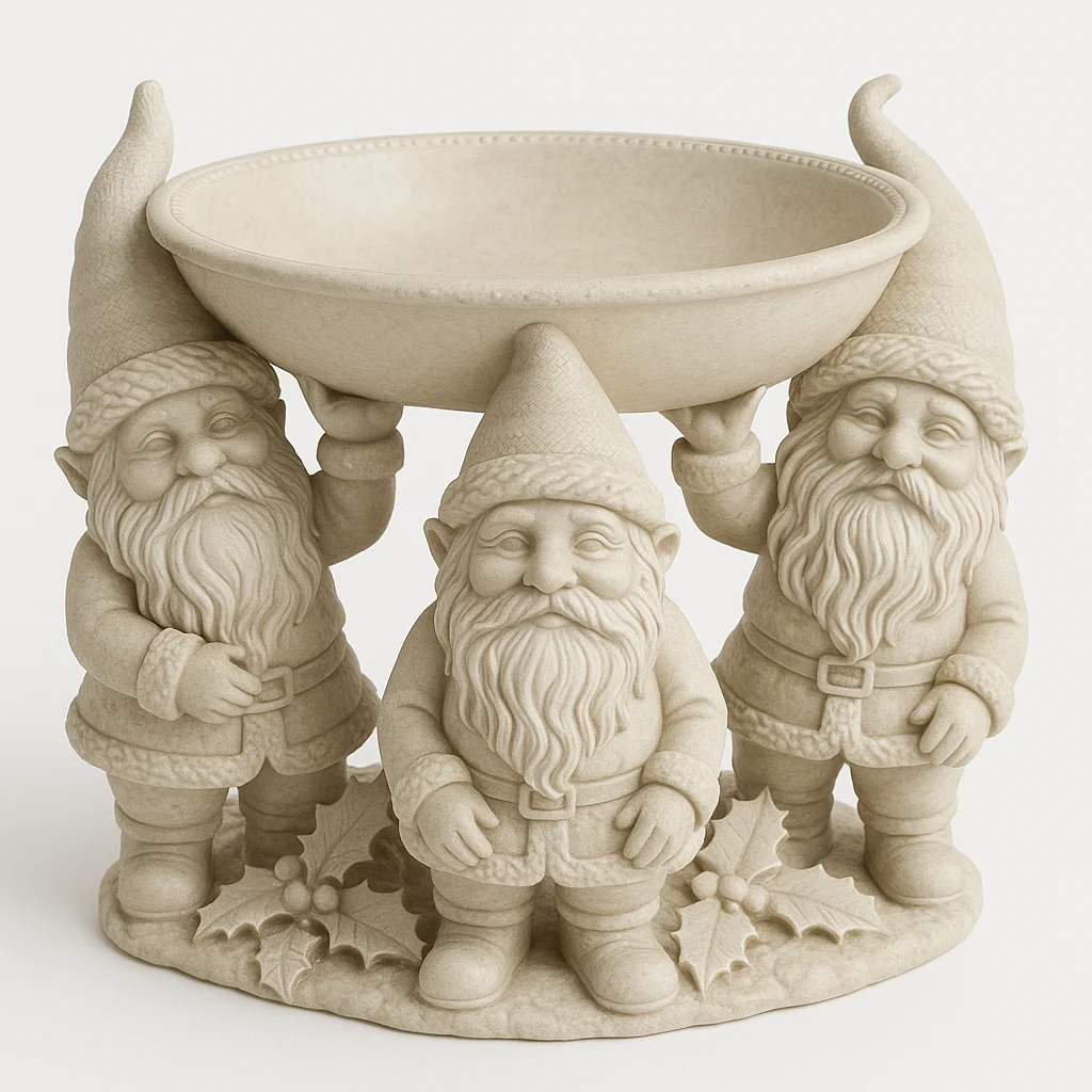 3D Printed Gnome Candy Bowl Holder – Festive Holiday Catch-All Decoration - Bilde 3