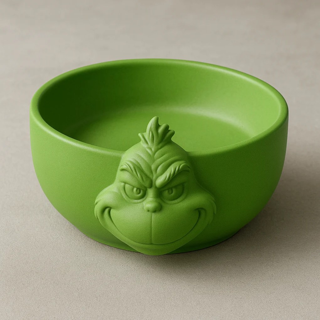 Grinch Christmas Catch-All Bowl – Sculpted Holiday Desk & Entryway Organizer - Bilde 3