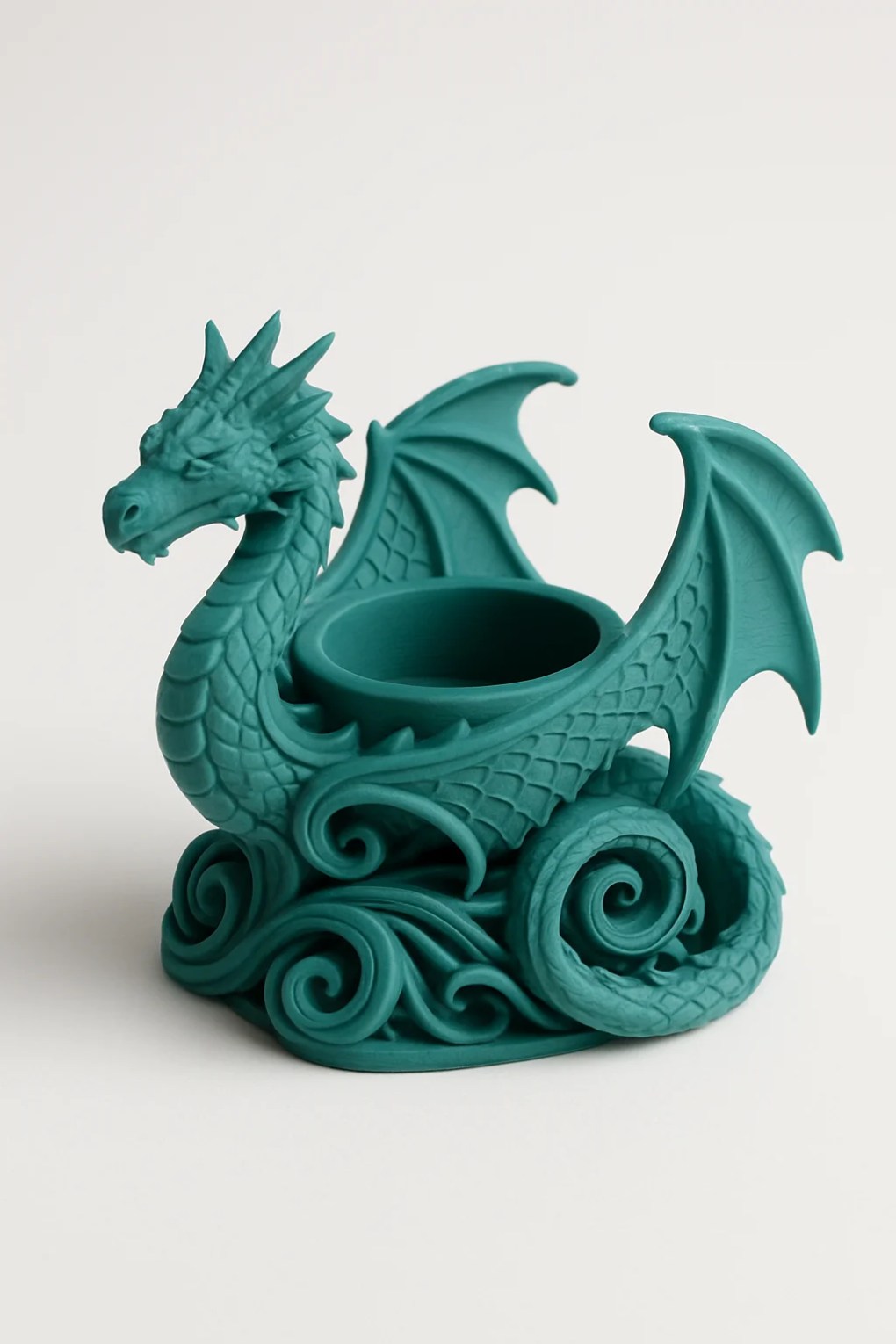 Sculptural Dragon Tea Light Holder – Fantasy Decorative Candle Display - Bilde 3