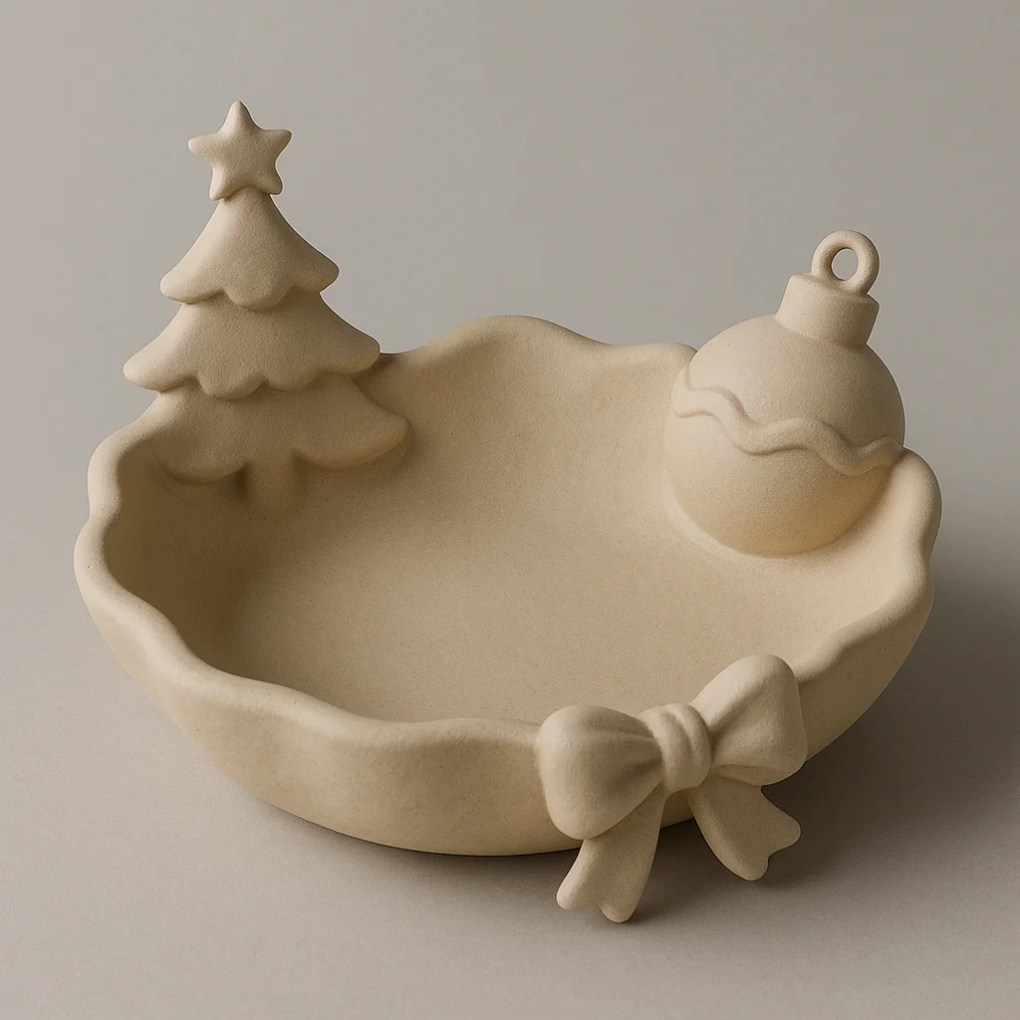 Holiday Tree & Ornament Centerpiece Bowl - Bilde 3