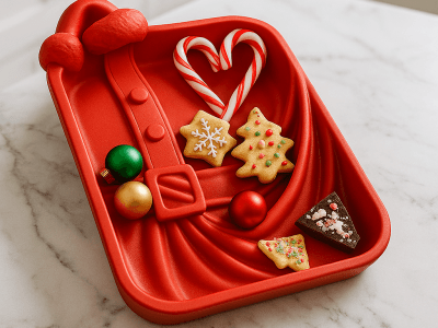 Santa Suit Holiday Tray
