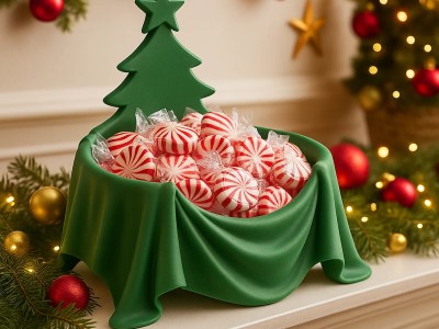 Christmas Tree Candy Bowl – Holiday Peppermint Dish Display