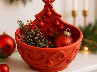 Christmas Tree Ornament Bowl