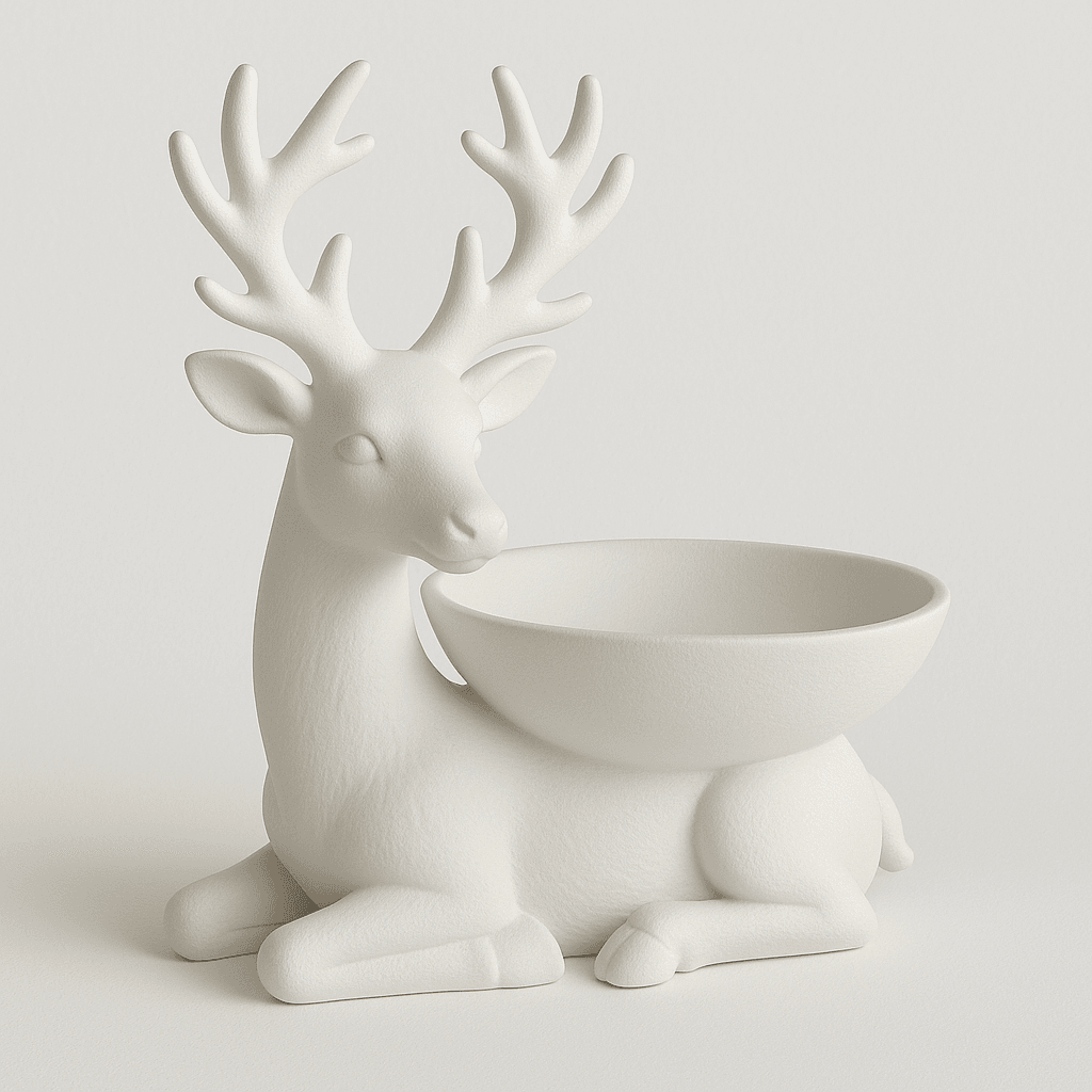 Reindeer Catchall Bowl – Sculptural Holiday Entryway & Tabletop Organizer - Bilde 3