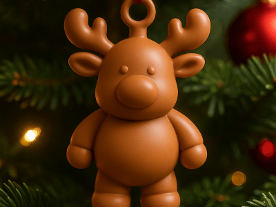 Cute Reindeer Christmas Ornament – Playful Holiday Tree Charm