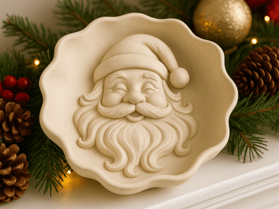 Santa Face Catch-All Bowl – Festive Holiday Key & Jewelry Holder