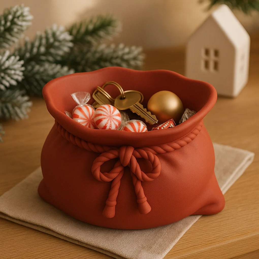 Cozy Christmas Candy Sack Holiday Catch-All Bowl - Bilde 3