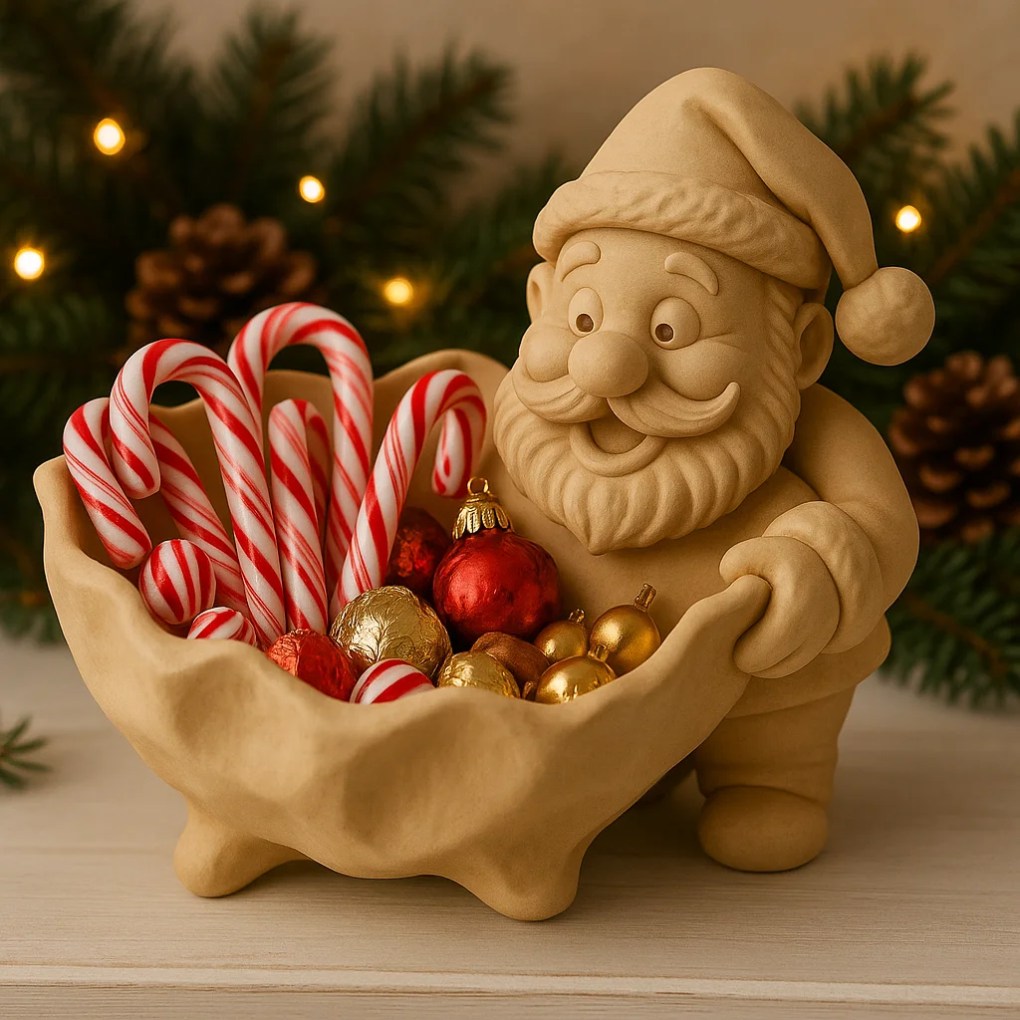 Santa Claus Holiday Catch-All Bowl