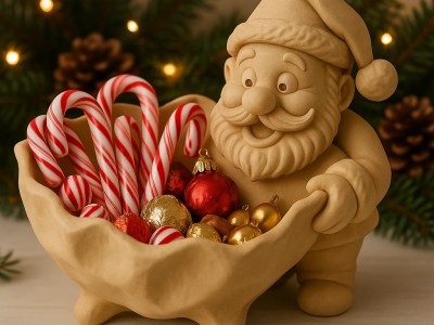 Santa Claus Holiday Catch-All Bowl