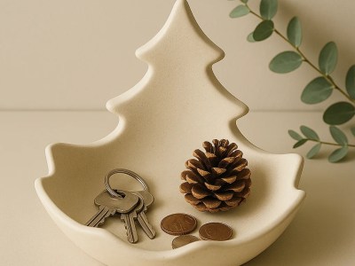 Minimalist Christmas Tree Catch-All Bowl Holiday Decor Dish
