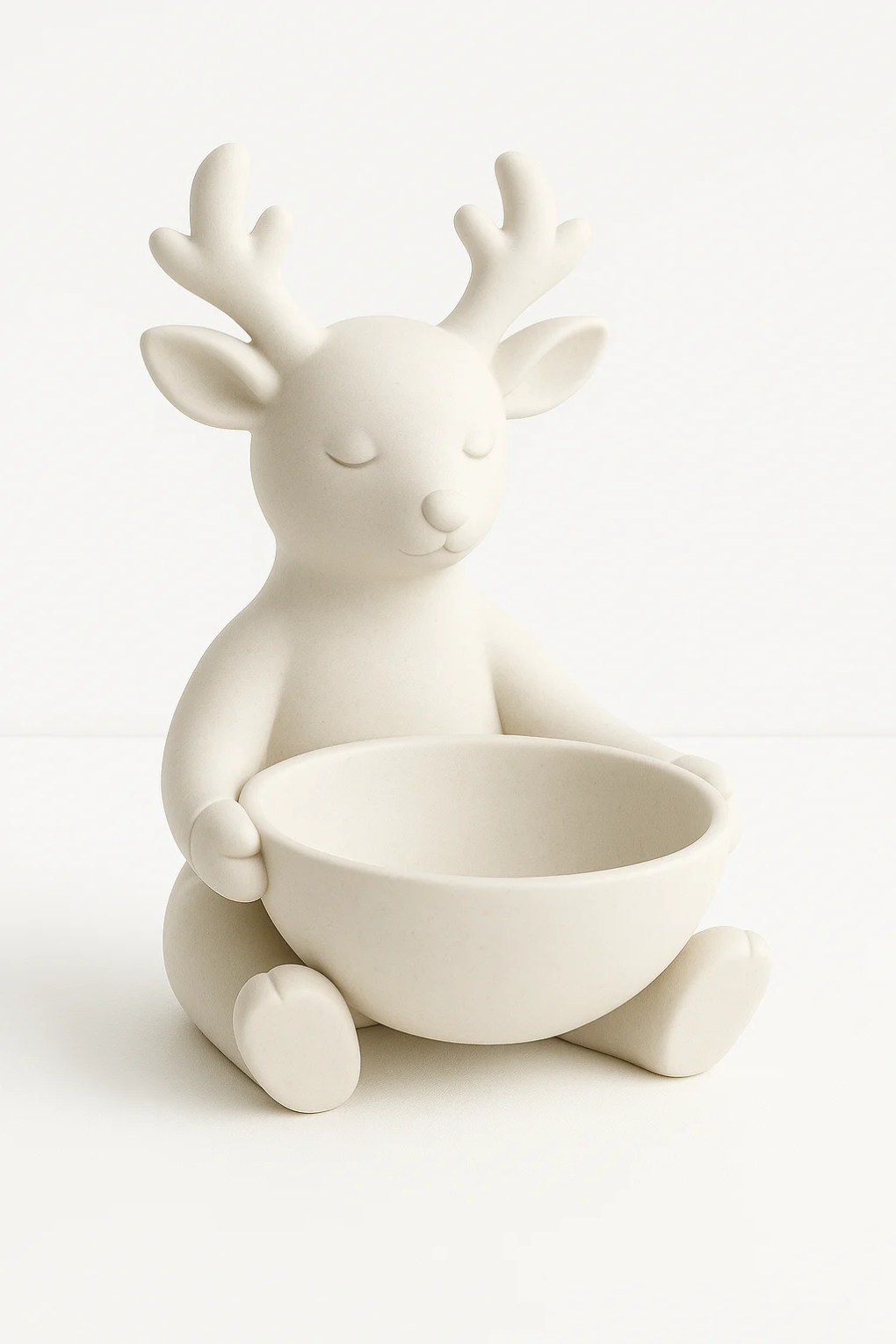 Reindeer Catch-All Bowl – Minimal Christmas Decor Candy & Cocoa Holder - Bilde 4