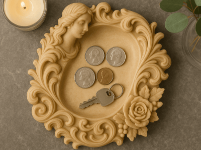 Vintage skjellstettskål