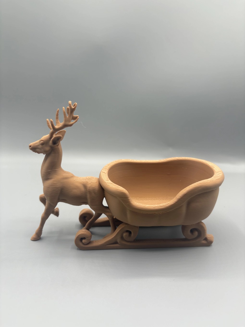 Reindeer & Sleigh LED Tea Light Holder – 3D Printed Holiday Decor, Cozy Christmas Mantle Accent - Bilde 3